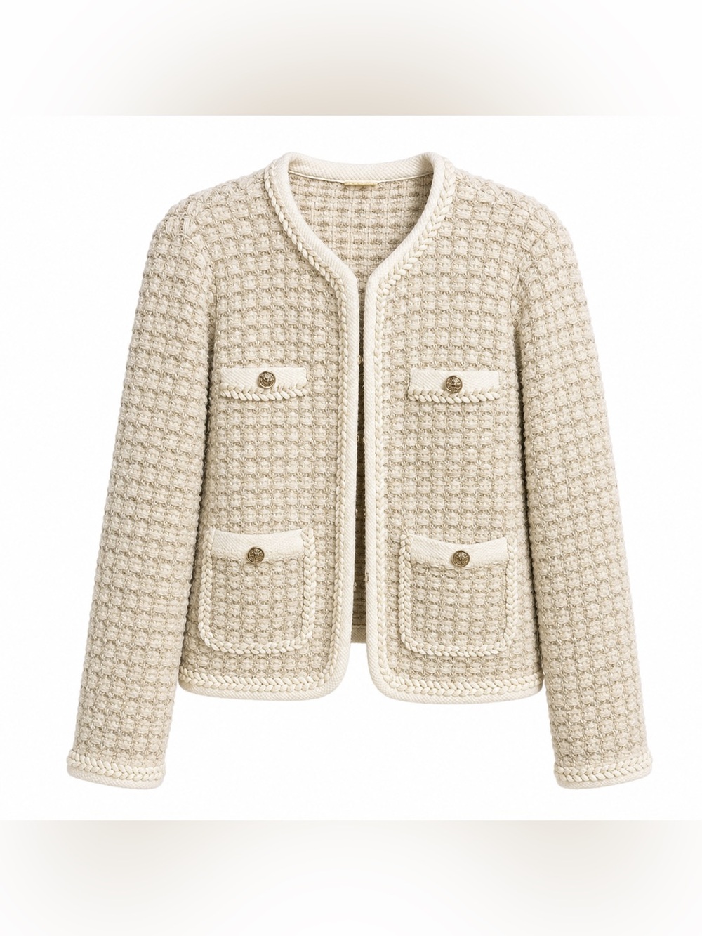 Ellie Tahari Gold Tweed blazer Size Large